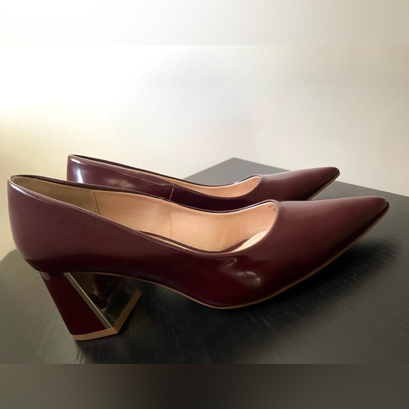 Burgundy Red Patent Leather Heels - Picture 2 of 2